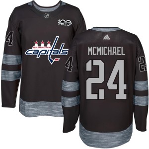Connor McMichael Youth Washington Capitals Authentic Black 1917-2017 100th Anniversary Jersey