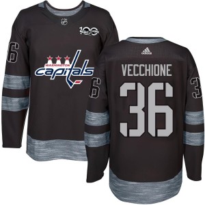 Mike Vecchione Youth Washington Capitals Authentic Black 1917-2017 100th Anniversary Jersey
