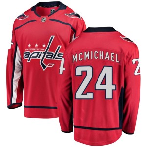 Connor McMichael Youth Fanatics Branded Washington Capitals Breakaway Red Home Jersey