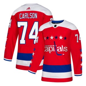 John Carlson Men's Adidas Washington Capitals Authentic Red Alternate Jersey