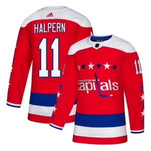 Jeff Halpern Men's Adidas Washington Capitals Authentic Red Alternate Jersey