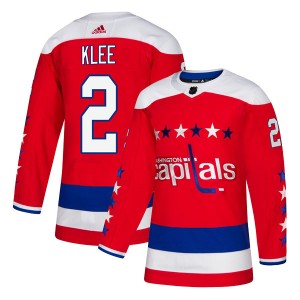 Ken Klee Men's Adidas Washington Capitals Authentic Red Alternate Jersey