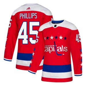 Matthew Phillips Men's Adidas Washington Capitals Authentic Red Alternate Jersey