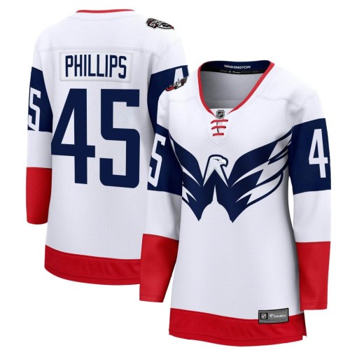 Matthew Phillips Women's Fanatics Branded Washington Capitals Breakaway White 2023 Stadium Series Jersey