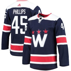 Matthew Phillips Men's Adidas Washington Capitals Authentic Navy 2020/21 Alternate Primegreen Pro Jersey