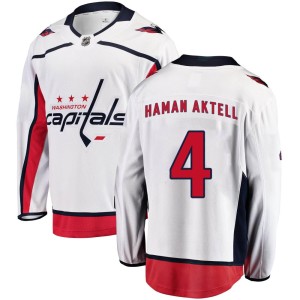 Hardy Haman Aktell Youth Fanatics Branded Washington Capitals Breakaway White Away Jersey