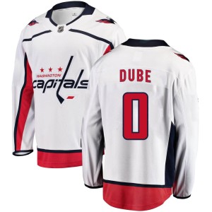 Pierrick Dube Youth Fanatics Branded Washington Capitals Breakaway White Away Jersey