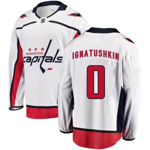 Igor Ignatushkin Youth Fanatics Branded Washington Capitals Breakaway White Away Jersey