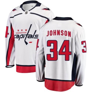Brent Johnson Youth Fanatics Branded Washington Capitals Breakaway White Away Jersey