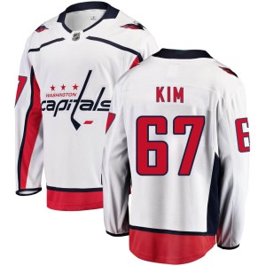 Michael Kim Youth Fanatics Branded Washington Capitals Breakaway White Away Jersey