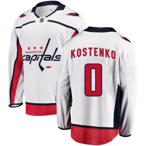 Sergey Kostenko Youth Fanatics Branded Washington Capitals Breakaway White Away Jersey