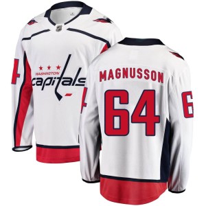 Oskar Magnusson Youth Fanatics Branded Washington Capitals Breakaway White Away Jersey