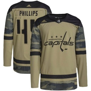 Matthew Phillips Men's Adidas Washington Capitals Authentic Camo Military Appreciation Practice Jersey