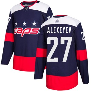 Alexander Alexeyev Youth Adidas Washington Capitals Authentic Navy Blue 2018 Stadium Series Jersey