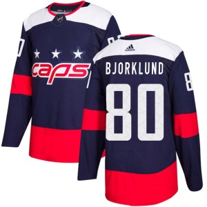 Garin Bjorklund Youth Adidas Washington Capitals Authentic Navy Blue 2018 Stadium Series Jersey