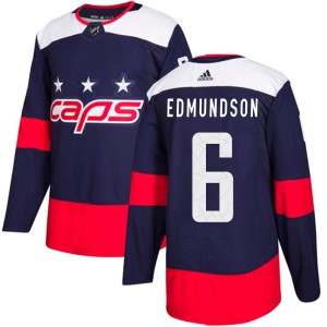 Joel Edmundson Youth Adidas Washington Capitals Authentic Navy Blue 2018 Stadium Series Jersey