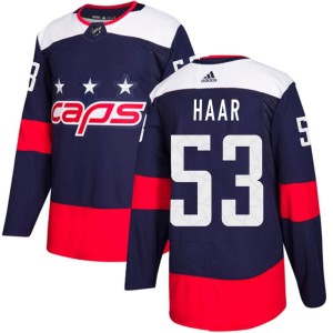 Garrett Haar Youth Adidas Washington Capitals Authentic Navy Blue 2018 Stadium Series Jersey