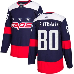 Nick Leivermann Youth Adidas Washington Capitals Authentic Navy Blue 2018 Stadium Series Jersey
