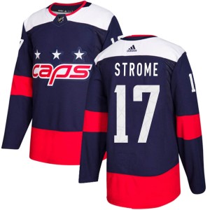 Dylan Strome Youth Adidas Washington Capitals Authentic Navy Blue 2018 Stadium Series Jersey