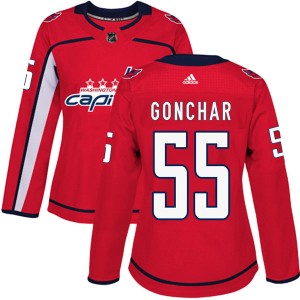 Sergei Gonchar Women's Adidas Washington Capitals Authentic Red Home Jersey