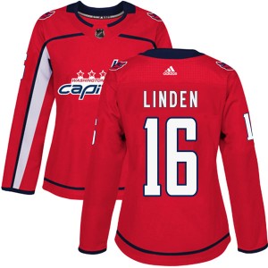 Trevor Linden Women's Adidas Washington Capitals Authentic Red Home Jersey