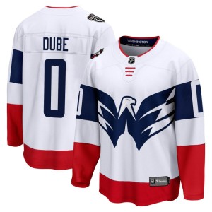 Pierrick Dube Youth Fanatics Branded Washington Capitals Breakaway White 2023 Stadium Series Jersey