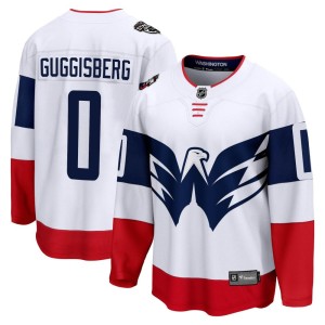 Peter Guggisberg Youth Fanatics Branded Washington Capitals Breakaway White 2023 Stadium Series Jersey