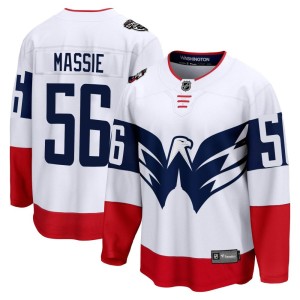 Jake Massie Youth Fanatics Branded Washington Capitals Breakaway White 2023 Stadium Series Jersey