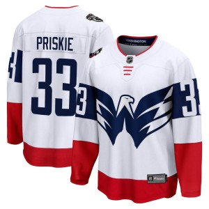 Chase Priskie Youth Fanatics Branded Washington Capitals Breakaway White 2023 Stadium Series Jersey