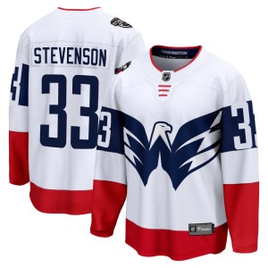 Clay Stevenson Youth Fanatics Branded Washington Capitals Breakaway White 2023 Stadium Series Jersey