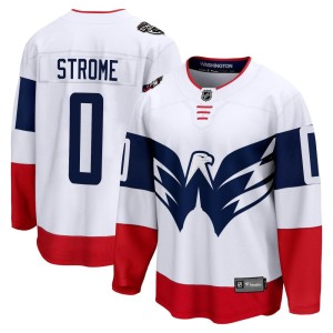 Matthew Strome Youth Fanatics Branded Washington Capitals Breakaway White 2023 Stadium Series Jersey