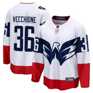 Mike Vecchione Youth Fanatics Branded Washington Capitals Breakaway White 2023 Stadium Series Jersey