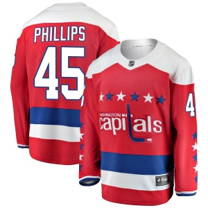 Matthew Phillips Men's Fanatics Branded Washington Capitals Breakaway Red Alternate Jersey