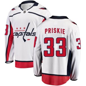 Chase Priskie Men's Fanatics Branded Washington Capitals Breakaway White Away Jersey