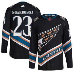 Michael Sgarbossa Men's Adidas Washington Capitals Authentic Black Reverse Retro 2.0 Jersey