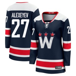 Alexander Alexeyev Women's Fanatics Branded Washington Capitals Premier Navy zied Breakaway 2020/21 Alternate Jersey