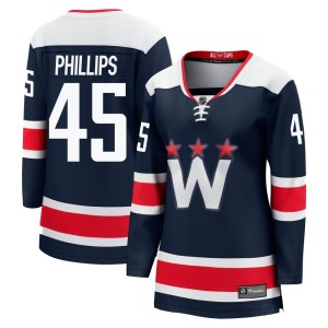 Matthew Phillips Women's Fanatics Branded Washington Capitals Premier Navy zied Breakaway 2020/21 Alternate Jersey