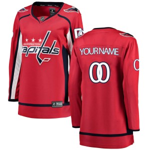 Custom Women's Fanatics Branded Washington Capitals Breakaway Red Custom Home Jersey