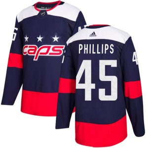 Matthew Phillips Men's Adidas Washington Capitals Authentic Navy Blue 2018 Stadium Series Jersey