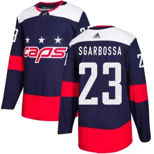 Michael Sgarbossa Men's Adidas Washington Capitals Authentic Navy Blue 2018 Stadium Series Jersey