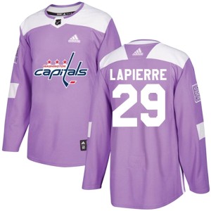 Hendrix Lapierre Youth Adidas Washington Capitals Authentic Purple Fights Cancer Practice Jersey