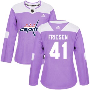 Jeff Friesen Women's Adidas Washington Capitals Authentic Purple Fights Cancer Practice Jersey