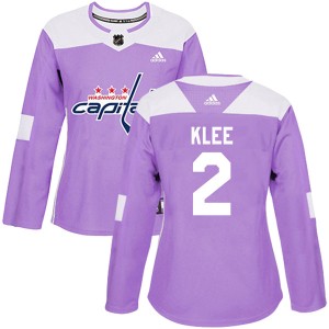 Ken Klee Women's Adidas Washington Capitals Authentic Purple Fights Cancer Practice Jersey