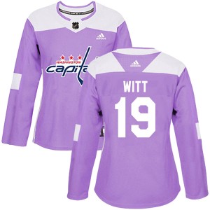 Brendan Witt Women's Adidas Washington Capitals Authentic Purple Fights Cancer Practice Jersey