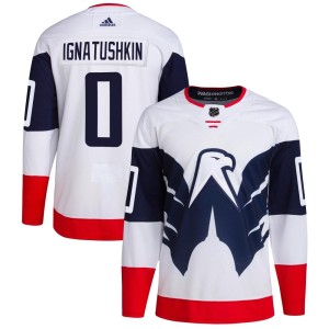 Igor Ignatushkin Youth Adidas Washington Capitals Authentic White 2023 Stadium Series Primegreen Jersey