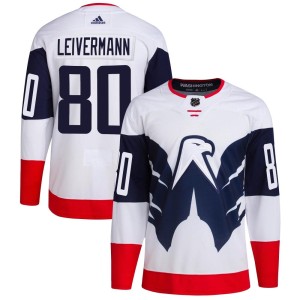 Nick Leivermann Youth Adidas Washington Capitals Authentic White 2023 Stadium Series Primegreen Jersey