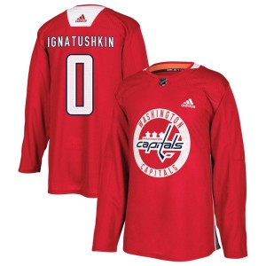 Igor Ignatushkin Men's Adidas Washington Capitals Authentic Red Practice Jersey