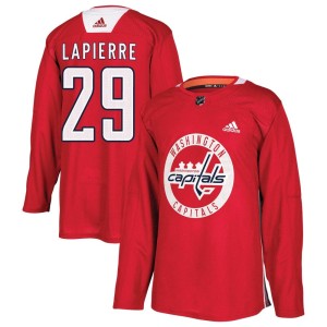 Hendrix Lapierre Men's Adidas Washington Capitals Authentic Red Practice Jersey