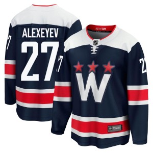 Alexander Alexeyev Men's Fanatics Branded Washington Capitals Premier Navy zied Breakaway 2020/21 Alternate Jersey