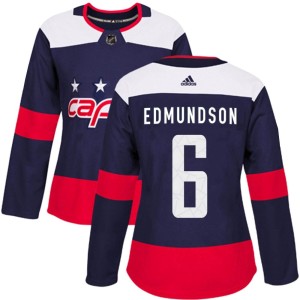 Joel Edmundson Women's Adidas Washington Capitals Authentic Navy Blue 2018 Stadium Series Jersey